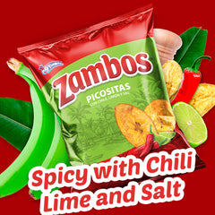 Zambos Spicy Chili and Lime Plantain Chips 5.29oz 150g - SANI-LLC