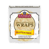 Toufayan Bakeries Gluten Free Wraps 12 Sandwich Size 40.2 oz Premium Soft Baked, Restaurant Style for Sandwiches & Meal Prep - SANI-LLC