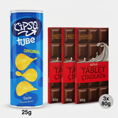 Cipso & Harras Snack Bundle 80g Chips + 3x80g Chocolate Variety Set