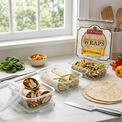 Toufayan Bakeries Gluten Free Wraps 12 Sandwich Size 40.2 oz Premium Soft Baked, Restaurant Style for Sandwiches & Meal Prep
