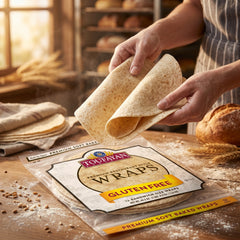 Toufayan Bakeries Gluten Free Wraps 12 Sandwich Size 40.2 oz Premium Soft Baked, Restaurant Style for Sandwiches & Meal Prep