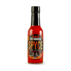 SPYCE Fire Habanero Hot Sauce 5 FL OZ (148 ML) Non-GMO, No MSG, No Sugar, No Filler For Bold Flavor & Heat on Any Meal