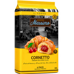 Maestro Massimo Cherry Croissants 6 Pack 270g(9.5oz) Individually Wrapped Breakfast