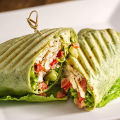 Toufayan Gluten Free Tortilla Wraps 6 Count (11 oz) Spinach Flavor Certified Vegan, Resealable Freshness For Sandwiches, Pinwheels & Meal Prep