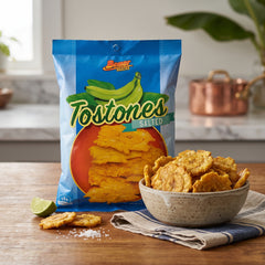 Bemar Snacks Salted Tostones 4.25 oz (120.5g) - Authentic Crispy Plantain Chips, Gluten-Free, Traditional Latin American Savory Snack, Perfectly Seasoned Tropical Fruit Chips