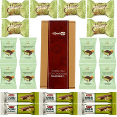 20 count | Mini Dubai chocolate & candy - 6 mini Dubai bar 27 g and 8 Dubai candy 13 g - 6 Dubai pistachio ball - amazing Gift Box