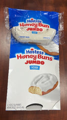 Hostess Jumbo Iced Honey Buns 6-Count Sweet Pastry Snack for Breakfast