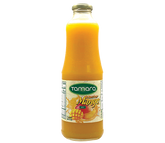 Tamara mango nectar in a 1L bottle, tropical fruit juice drink with vibrant mango color and label details visible.