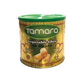 Tamara vegetable ghee 1.7kg jar, butter-flavored oil ideal for cooking and baking, shown in a clear container.