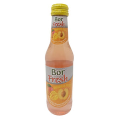 Bor fresh Mango & Peach Flavored Carbonated Drink, 200ml Glass Bottle, Vitamin C Enriched Sparkling Fruit Soda, Made with Beetroot Sugar, Refreshing Cold Beverage - SANI-LLC