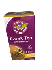 Karak Tea Instant Tea Mix 10 Count (200g Total) Ginger Flavor for Authentic Taste & Quick Convenience, Daily Refreshment - SANI-LLC