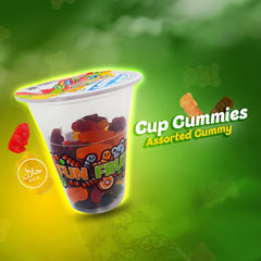 Cup candy Assorted Gummy Candy Fun fruit Bites 6oz
