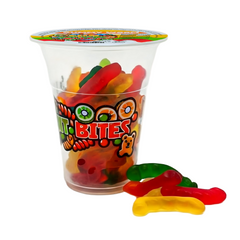 Cup candy Gummy worm Fun fruit Bites 6oz