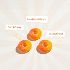 Cup candy Peach Ring Fun fruit Bites 6oz