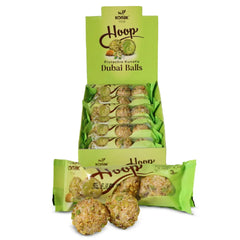 Konak Hoop Pistachio Kunafa Dubai Balls, 12 Packs (11.43 Oz Total), Gourmet Pistachio & Crispy Kunafa Filling, Authentic Middle Eastern Chocolate Snacks for Gifting and Gatherings - SANI-LLC