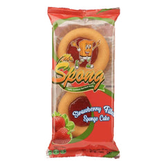 Mr. Spong Strawberry Filled Sponge Cake Twins package - official product image