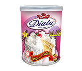 Diala Premium Vanilla Powder canister for professional baking, showing the labeled container with vanilla powder inside.
