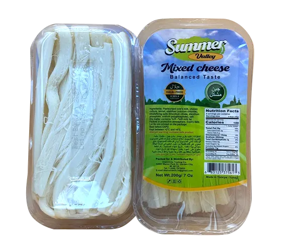 Summer Valley mixed string cheese 7oz package, halal snack with balanced taste, ideal for quick and flavorful snacking.