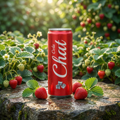 Chat Strawberry Flavored Soda 250ml Sweet Strawberry Thirst-Quenching Vibrant Taste Perfect for Anytime Refreshment