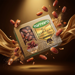 Tamara premium Saudi Arabian whole dates in 1kg pack, naturally sweet, fiber-rich vegan superfood with no added sugar.