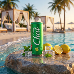 Chat Sparkling Lemon Drink 250ml Can - Zesty Citrus Flavor - Crisp & Invigorating Refreshment for Any Occasion