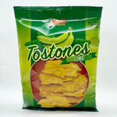 Bemar Snacks Tostones Lime Plantain Chips, 4oz Bag, Gluten-Free Twice-Fried Green Plantains, Zesty Tropical Crunch Snack