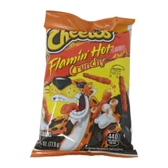 Cheetos Flamin' Hot Crunchy Snacks 2.75 oz Bag Intense Heat, Irresistible Crunch for Spicy Snacking