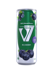 V7 vitamin sparkling drink 100% natural flavors - blueberry 250ML