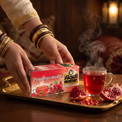 Alattar Pomegranate Kajarat Tea - 20 Bags - Natural Hot or Cold Drink