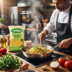 Tamara Yellow Bulgur Extra Coarse #4 in 2lb package, showcasing the authentic whole grain bulgur with coarse texture.