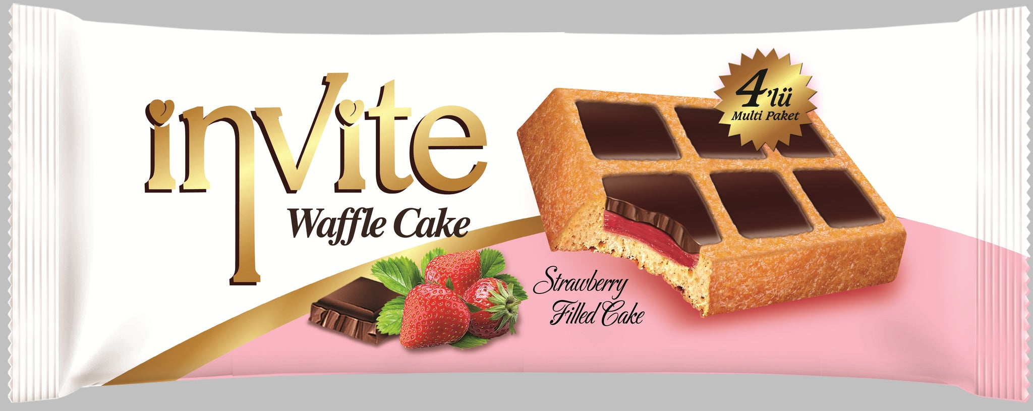 Simsek  NVITE WAFFLE CAKE CHOCOLATE (MUILTIPACK 4) 180G - SANI-LLC