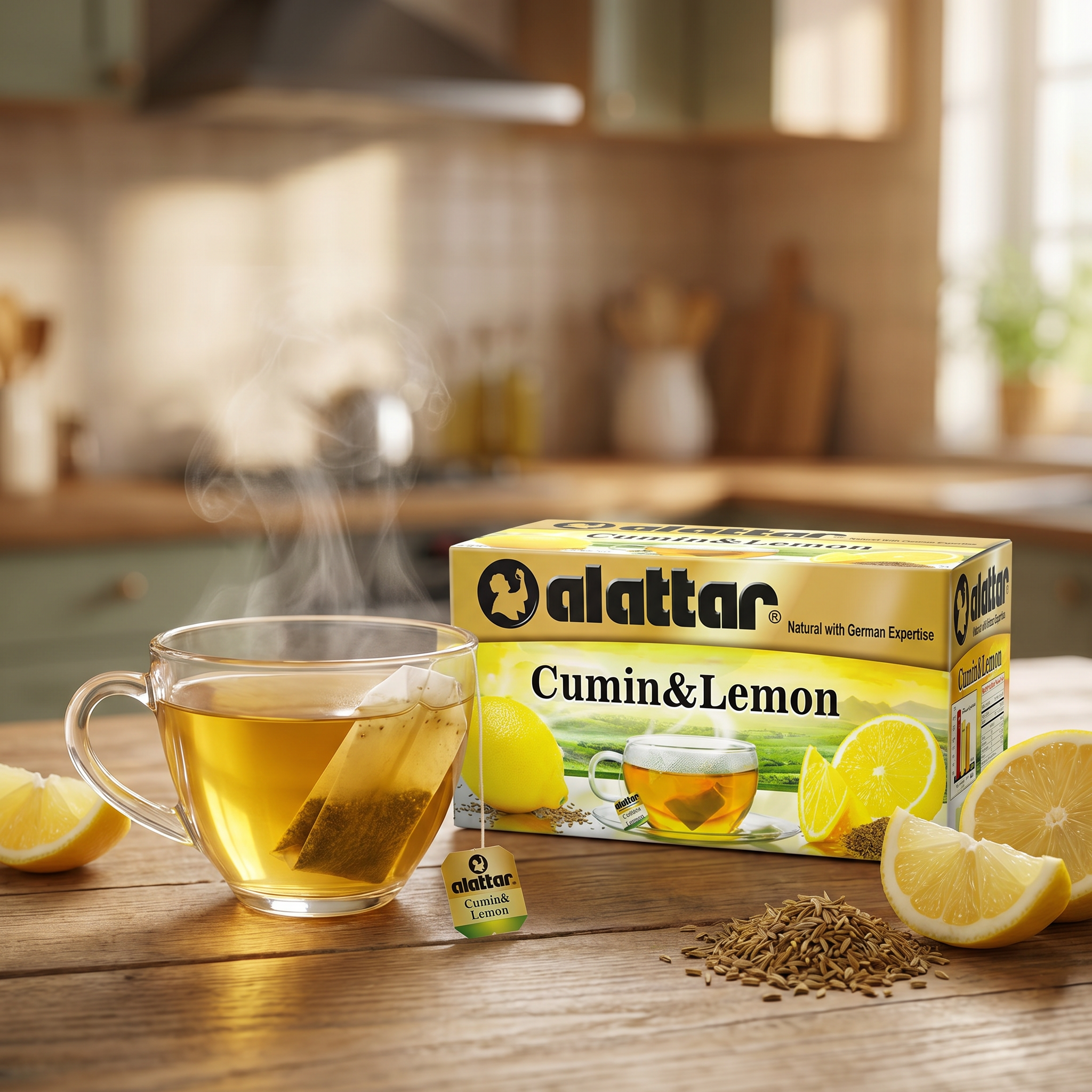 Alattar Alattar Cumin & Lemon Herbal Tea 20 Bags - Natural Sugar-Free Drink