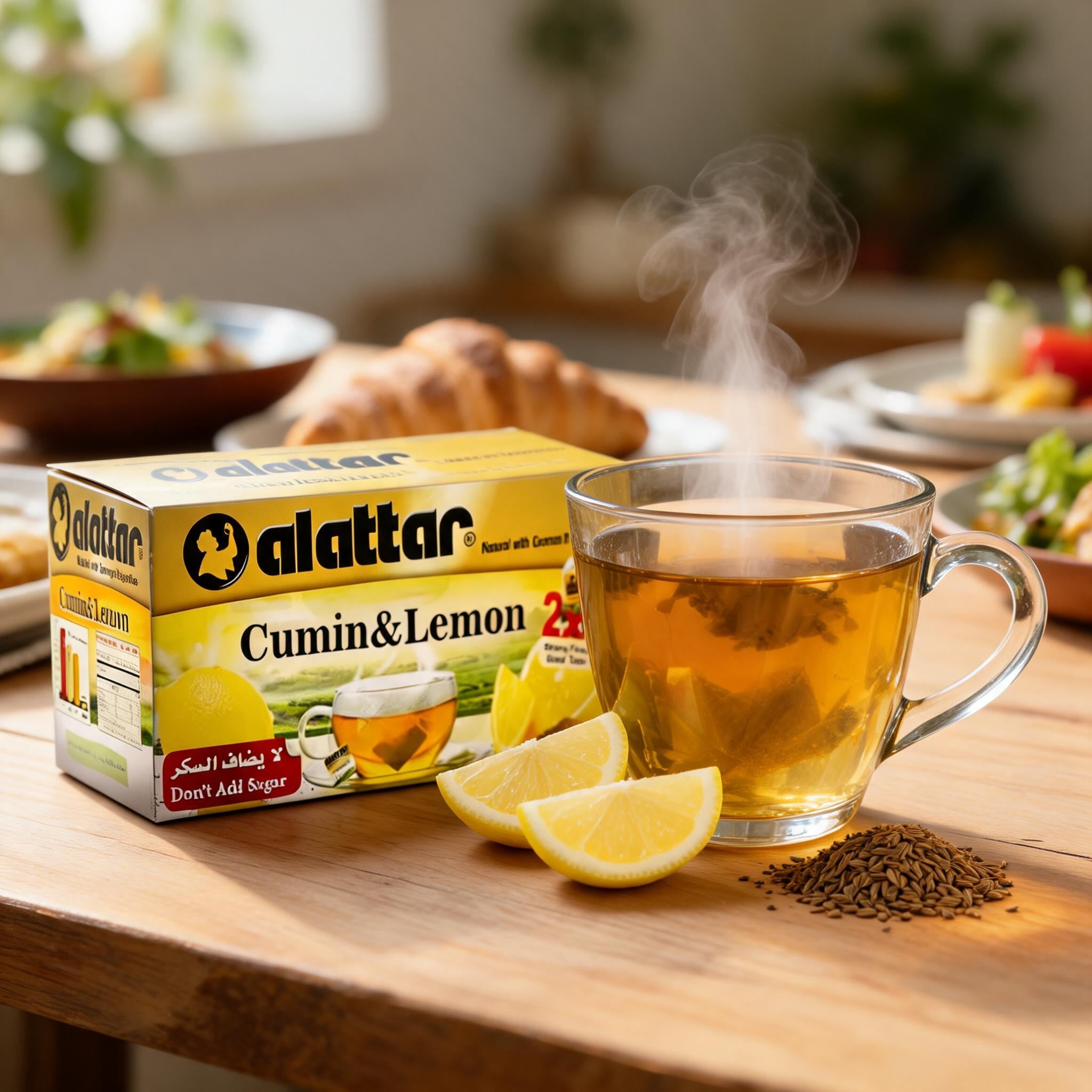 Alattar Alattar Cumin & Lemon Herbal Tea 20 Bags - Natural Sugar-Free Drink
