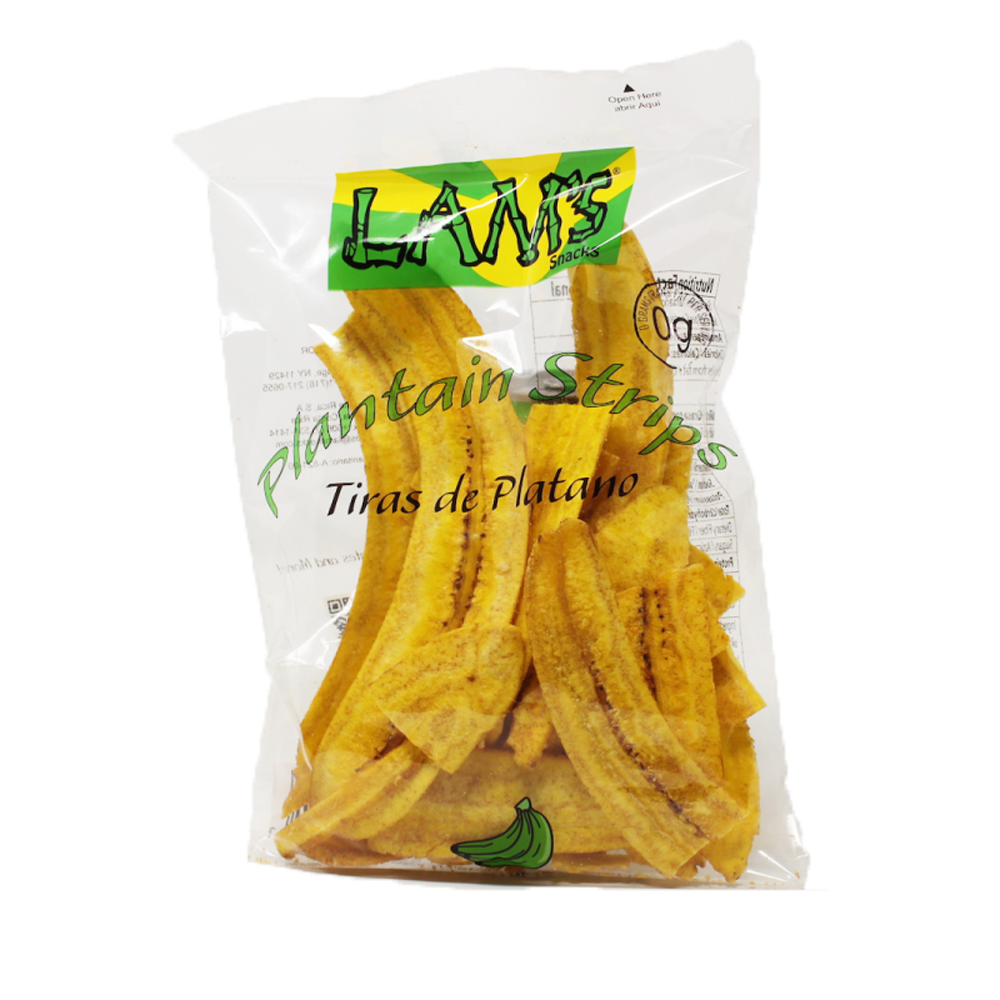 Lam's Plantain Strips Fresh Banana Chips Plantain 2.5oz 71g