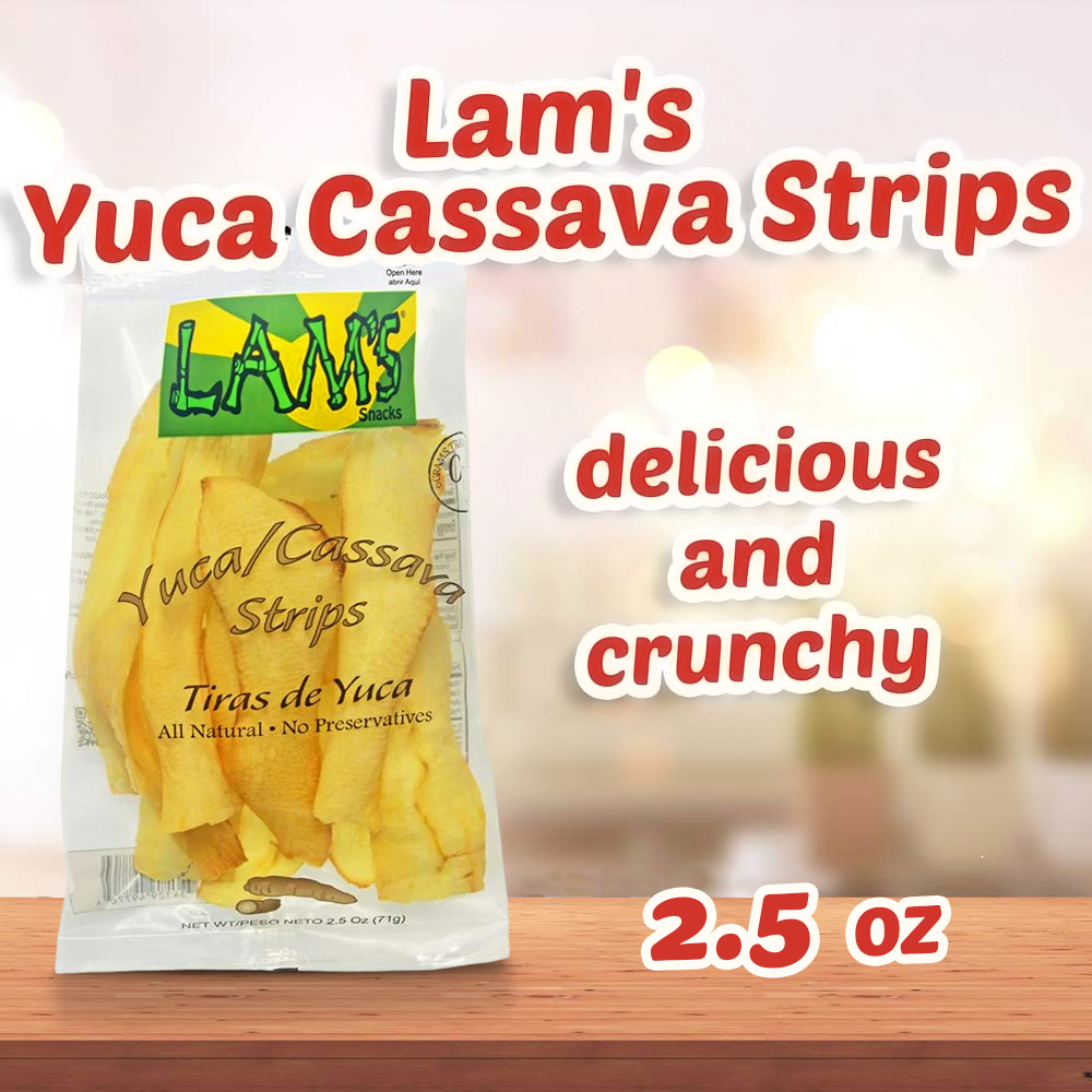 Lam's Yuca Cassava Strips Vegetable Plantain Chips 2.5oz 71g – SANI-LLC