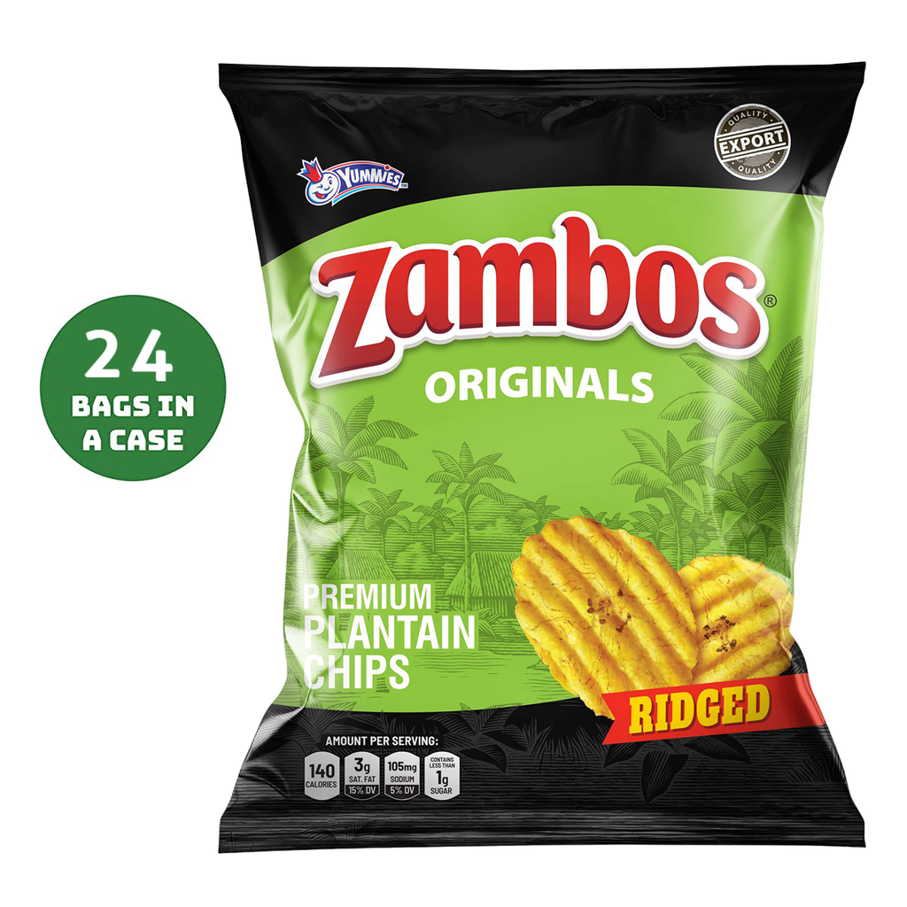 Zambos Originals Ridged Premium Plantain Chips 5.29oz Bags