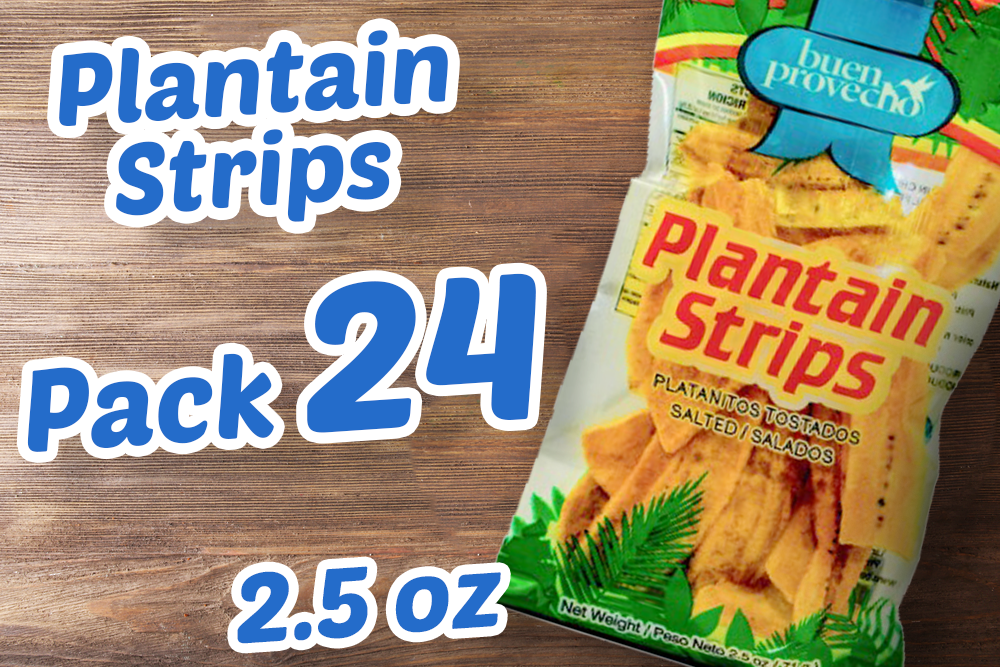 Buen Provecho| Plantain Strips | platanitos tostados | Salted /Salados| Net .weight 2.5 oz.|71g - SANI-LLC