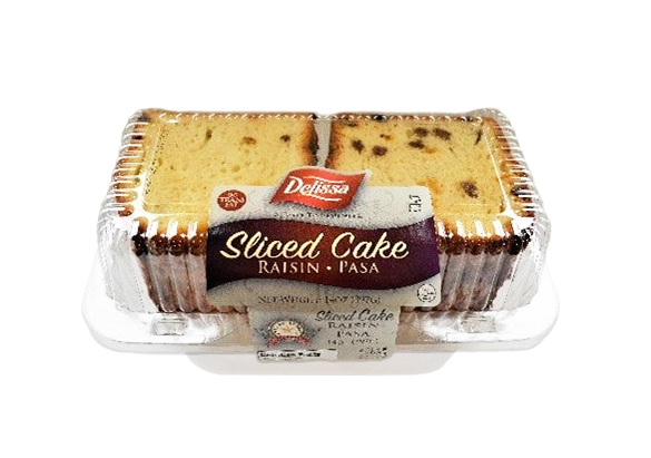 Delisia Sliced Cake Raisin 14oz - Incomplete - SANI-LLC