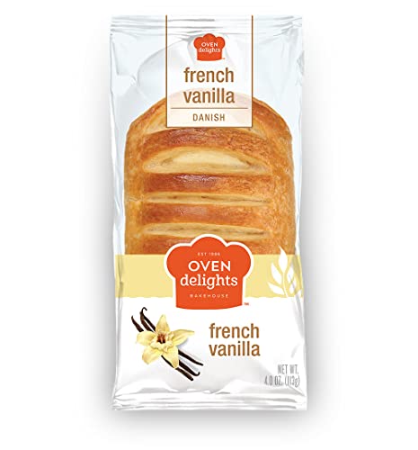 Oven Delights French Vanilla Danish Made with heavy cream, sweet condensed milk, and a touch of vanilla. which are perfectly cooked with real fruit and dairy to make our pastries look and taste simply fresher | 4oz | Pack of 06. - SANI-LLC