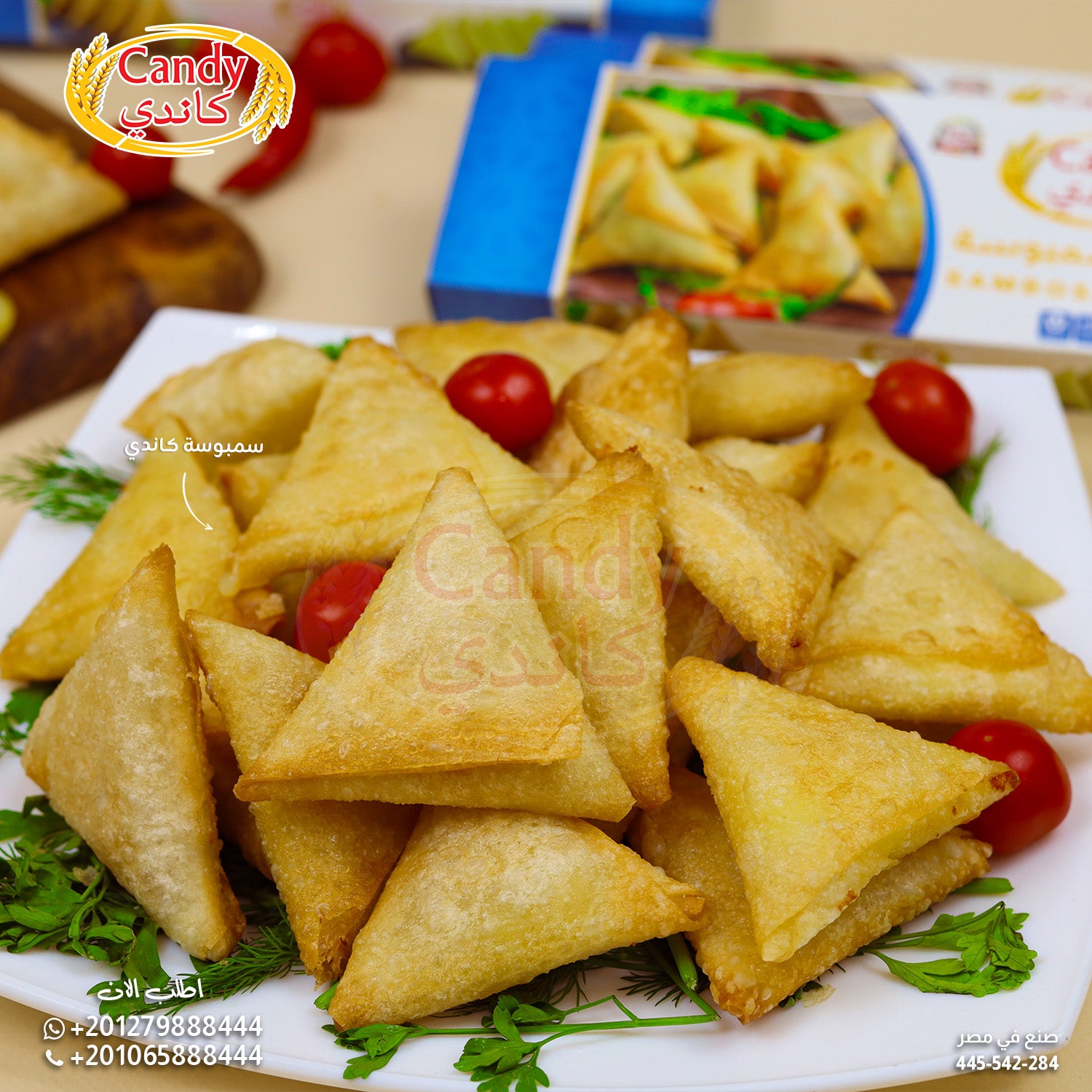 Frozen Candy brand sambosa leaves, vegan hand-crafted samosa dough sheets, ready to use for making traditional samosas.