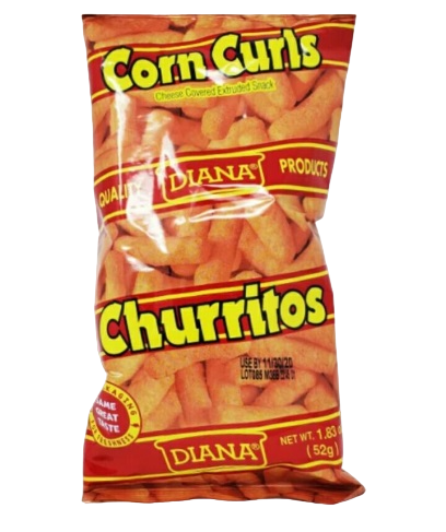 Diana Cheese Corn Curls Churritos Snack 1.69oz - SANI-LLC