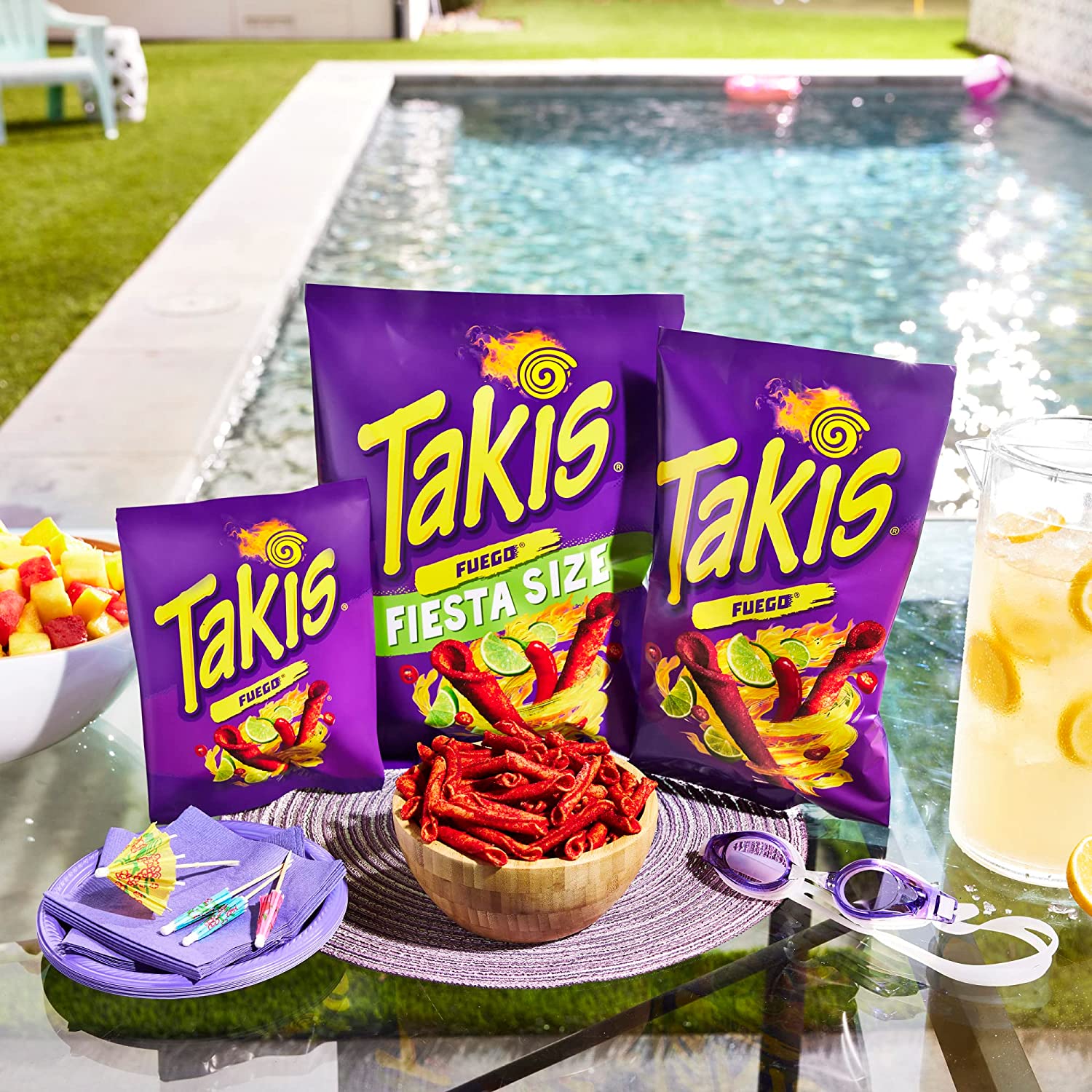 Barcel, Takis Fuego Hot Chili Pepper & Lime Flavored Corn Tortilla Chips Snacks 9.9 oz - SANI-LLC