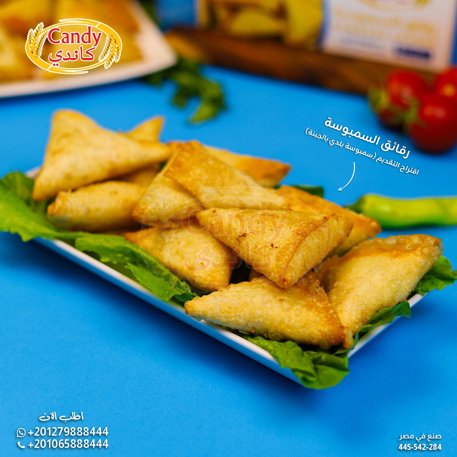 Frozen Candy brand sambosa leaves, vegan samosa dough sheets, 500g, ready-to-use frozen dough for making samosas.