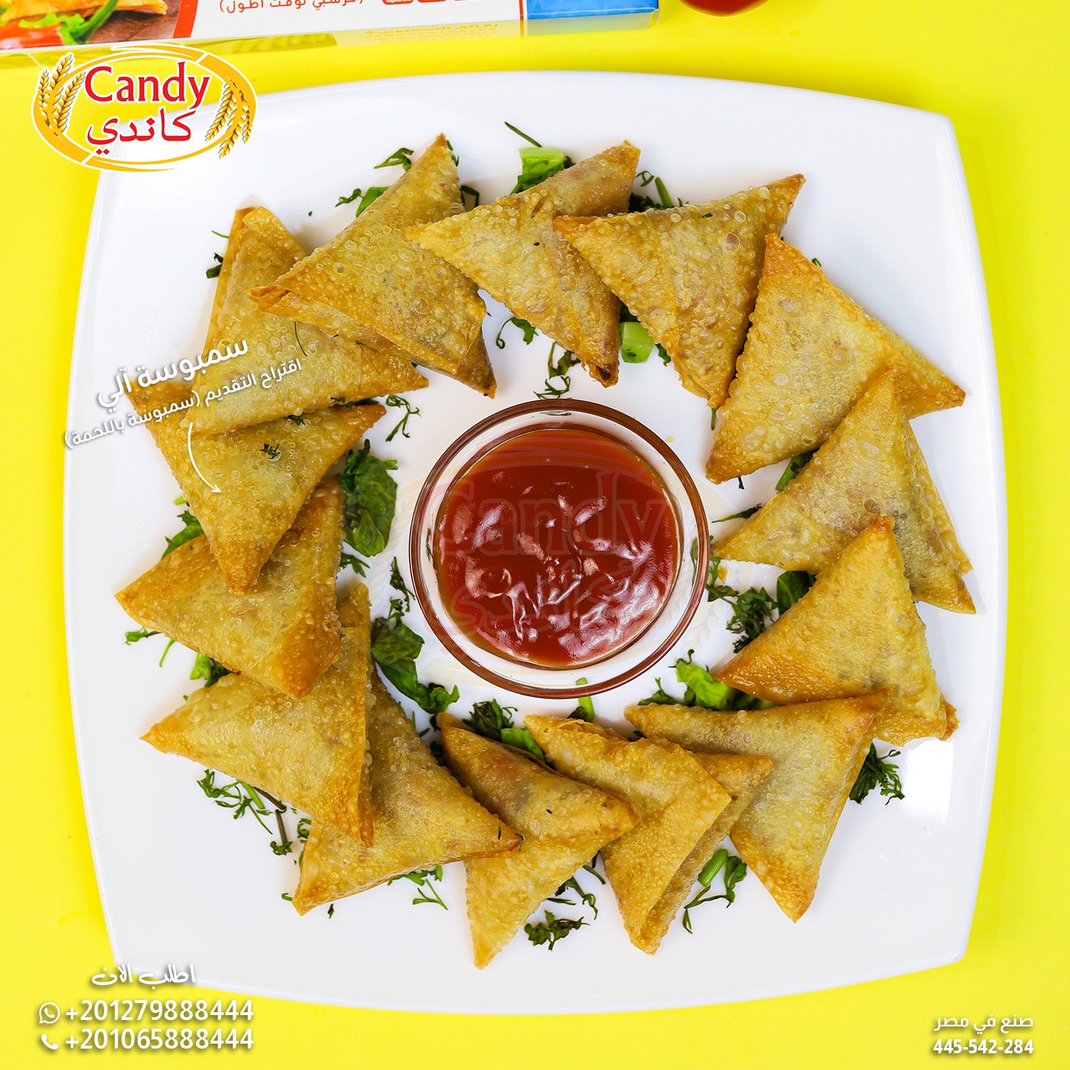 Candy brand frozen sambosa leaves pastry sheets, 500g pack for crispy samosas, ready-to-use frozen dough for baking or frying.