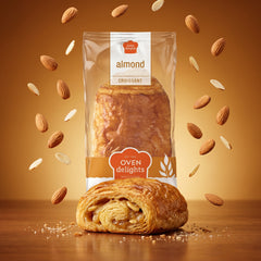 Oven Delights Almond Croissant, Authentic Pastry, Filled with our house-made almond filling - 3.2oz - 90g (Freshly Baked)