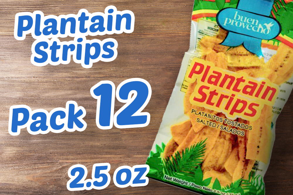 Buen Provecho| Plantain Strips | platanitos tostados | Salted /Salados| Net .weight 2.5 oz.|71g - SANI-LLC