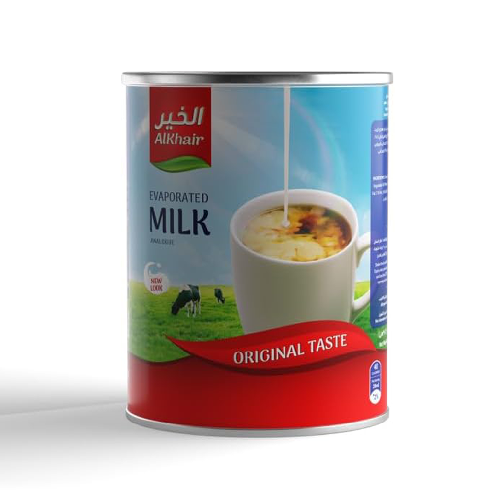 Al Khair Evaporated Milk, 410g (386 ml) - SANI-LLC