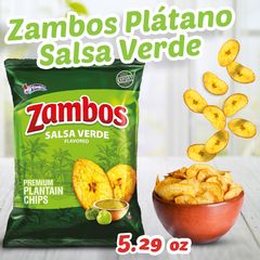 Zambos Plantain Chips Salsa Verde 5.29oz 150g