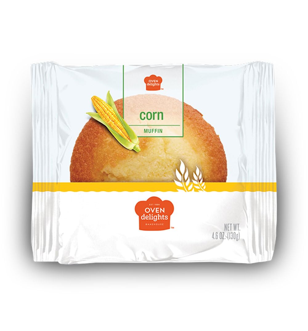 Oven Delights Corn Muffins (4.6 oz) Moist Honey Sweetened Corn Muffins