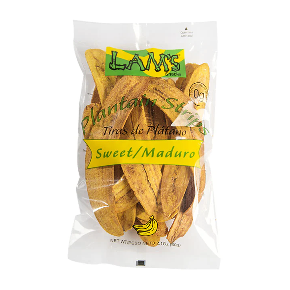 Lam's Plantain Strips Sweet Maduro Banana Chips 2.1oz 60g